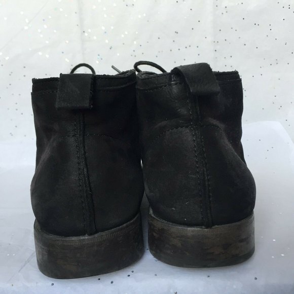 Zara Man Black Leather Chukka Lace up Boot - Size 43  US 9.5 10 Quality Made main image 6